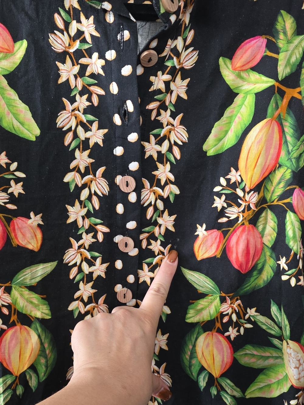 NEW FARM RIO (Tiny Flaw) | $160 Cocoa Paradise Linen Blend Blouse - Picture 11 of 12